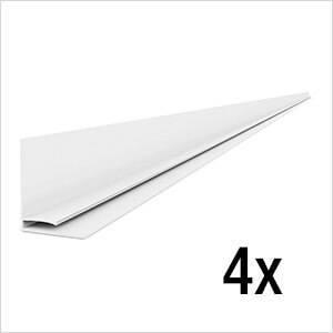 8 ft. PROCORE+ PVC Gray Wood Slatwall Top Trim (4-Pack)
