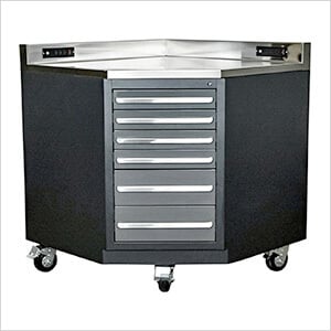 6-Drawer Heavy Duty Lower Corner Cabinet with Casters