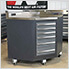 6-Drawer Heavy Duty Lower Corner Cabinet with Casters