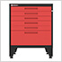 Red 2-Piece Garage Cabinet Set with Levelers