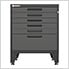 Black 4-Piece Garage Cabinet Set with Levelers and Casters