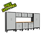 Armadillo Tough Grey 9-Piece Garage Cabinet Set with Levelers