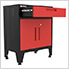 Red Multifunction Base Cabinet with Rubber Work Mat