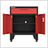 Red Multifunction Base Cabinet with Rubber Work Mat
