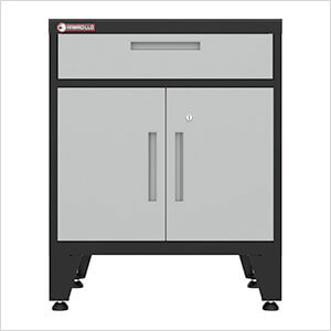 Grey Multifunction Base Cabinet with Rubber Work Mat
