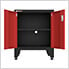 Red 2-Door Base Cabinet with Rubber Work Mat