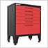 Red 6-Drawer Tool Cabinet with Rubber Work Mat