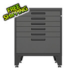 Armadillo Tough Black 6-Drawer Tool Cabinet with Rubber Work Mat