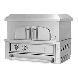 NewAge 67980 | 33-Inch Natural Gas Built-In Pizza Oven (Platinum
