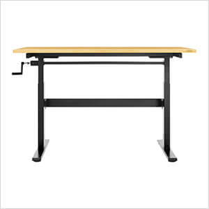 56-Inch Manual Adjustable Bamboo Worktable