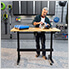 56-Inch Manual Adjustable Bamboo Worktable