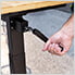 56-Inch Manual Adjustable Bamboo Worktable with Drawer