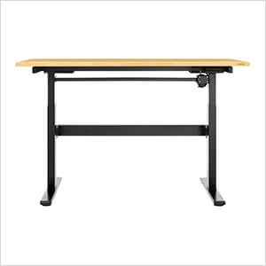 56-Inch Electric Adjustable Bamboo Worktable