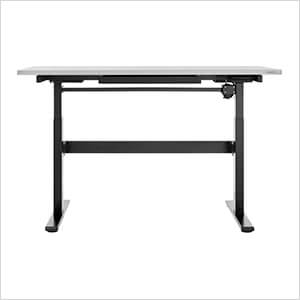 56-Inch Electric Adjustable Stainless Steel Worktable with Drawer