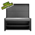 NewAge Garage Cabinets PRO Series Grey 78-Inch Workstation with Stainless Steel Top and 30 Piece Accessory Kit