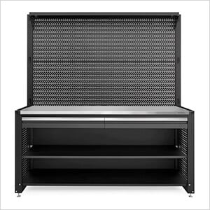 PRO Series Grey 78-Inch Workstation with Stainless Top and 30 Piece Accessory Kit