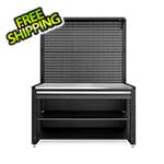 NewAge Garage Cabinets PRO Series Grey 62-Inch Workstation with Stainless Steel Top and 30 Piece Accessory Kit