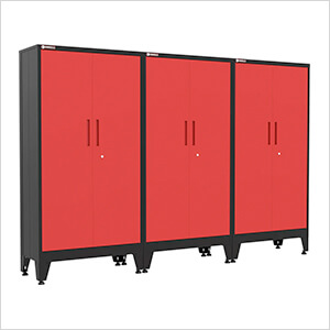 Red Gear Locker Tall Cabinet (3-Pack)