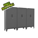 Armadillo Tough Black Gear Locker Tall Cabinet (3-Pack)