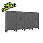 Armadillo Tough Black Gear Locker Tall Cabinet (4-Pack)