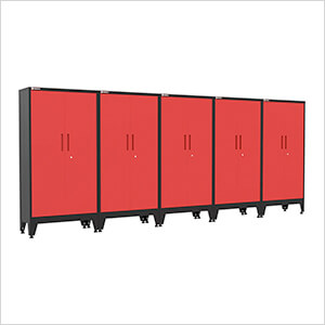 Red Gear Locker Tall Cabinet (5-Pack)