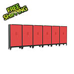 Armadillo Tough Red Gear Locker Tall Cabinet (6-Pack)