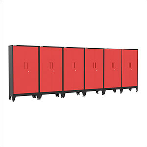 Red Gear Locker Tall Cabinet (6-Pack)