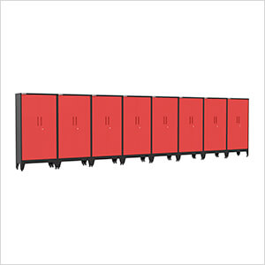 Red Gear Locker Tall Cabinet (8-Pack)