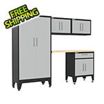 Armadillo Tough Grey 5-Piece Garage Cabinet Set with Levelers