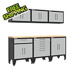 Armadillo Tough Grey 7-Piece Garage Cabinet Set with Levelers