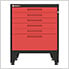 Red 9-Piece Garage Cabinet Set with Levelers and Casters