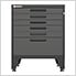 Black 9-Piece Garage Cabinet Set with Levelers and Casters