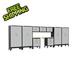 Armadillo Tough Grey 10-Piece Garage Cabinet Set with Levelers and Casters