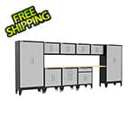 Armadillo Tough Grey 11-Piece Garage Cabinet Set with Levelers