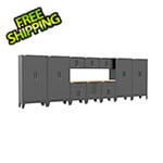 Armadillo Tough Black 11-Piece Garage Cabinet Set with Levelers