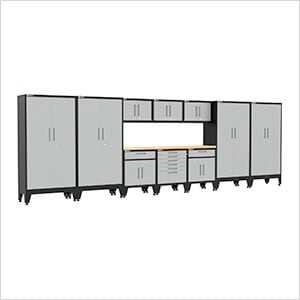 Grey 11-Piece Garage Cabinet Set with Levelers