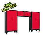 Armadillo Tough Red 4-Piece Garage Cabinet System with Levelers
