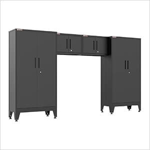 Black 4-Piece Garage Cabinet System with Levelers
