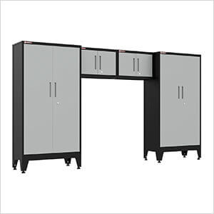 Grey 4-Piece Garage Cabinet System with Levelers