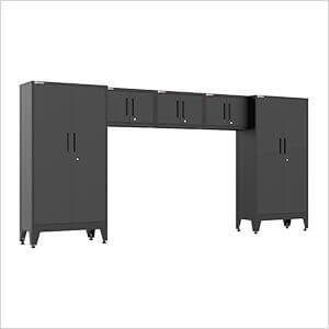 Black 5-Piece Garage Cabinet System with Levelers