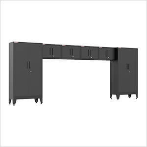 Black 6-Piece Garage Cabinet System with Levelers