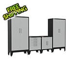 Armadillo Tough Grey 4-Piece Garage Cabinet System with Levelers