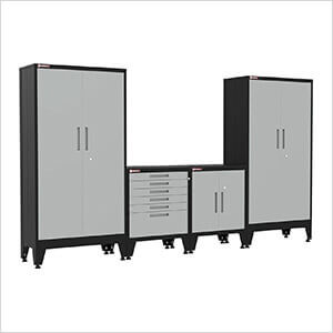Grey 4-Piece Garage Cabinet System with Levelers