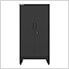 Black 4-Piece Garage Cabinet Kit with Levelers and Casters