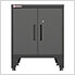 Black 4-Piece Garage Cabinet Kit with Levelers and Casters