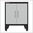 Grey 5-Piece Garage Cabinet Kit with Levelers and Casters