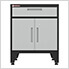 Grey 5-Piece Garage Cabinet Kit with Levelers and Casters