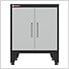 Grey 6-Piece Garage Cabinet Kit with Levelers and Casters