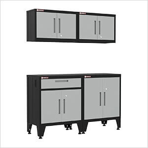 Grey 4-Piece Garage Cabinet System with Levelers