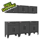 Armadillo Tough Black 6-Piece Garage Cabinet System with Levelers